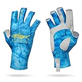 Southern Fin Apparel Kayak Fishing Gloves for Men Women Kids UPF50+ UV Sun Protection Fingerless Fly