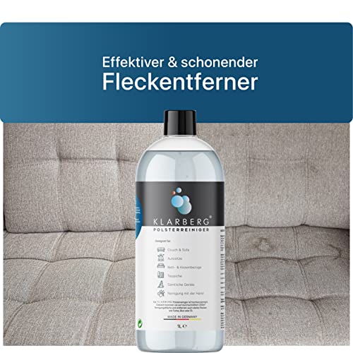 KLARBERG® 1L Waschsauger Polsterreiniger Konzentrat I Polsterreiniger für Sofa, Teppich, Autositze, Textilreiniger uvm. I Geeignet für Waschsauger, Nasssauger und Reinigung per Hand