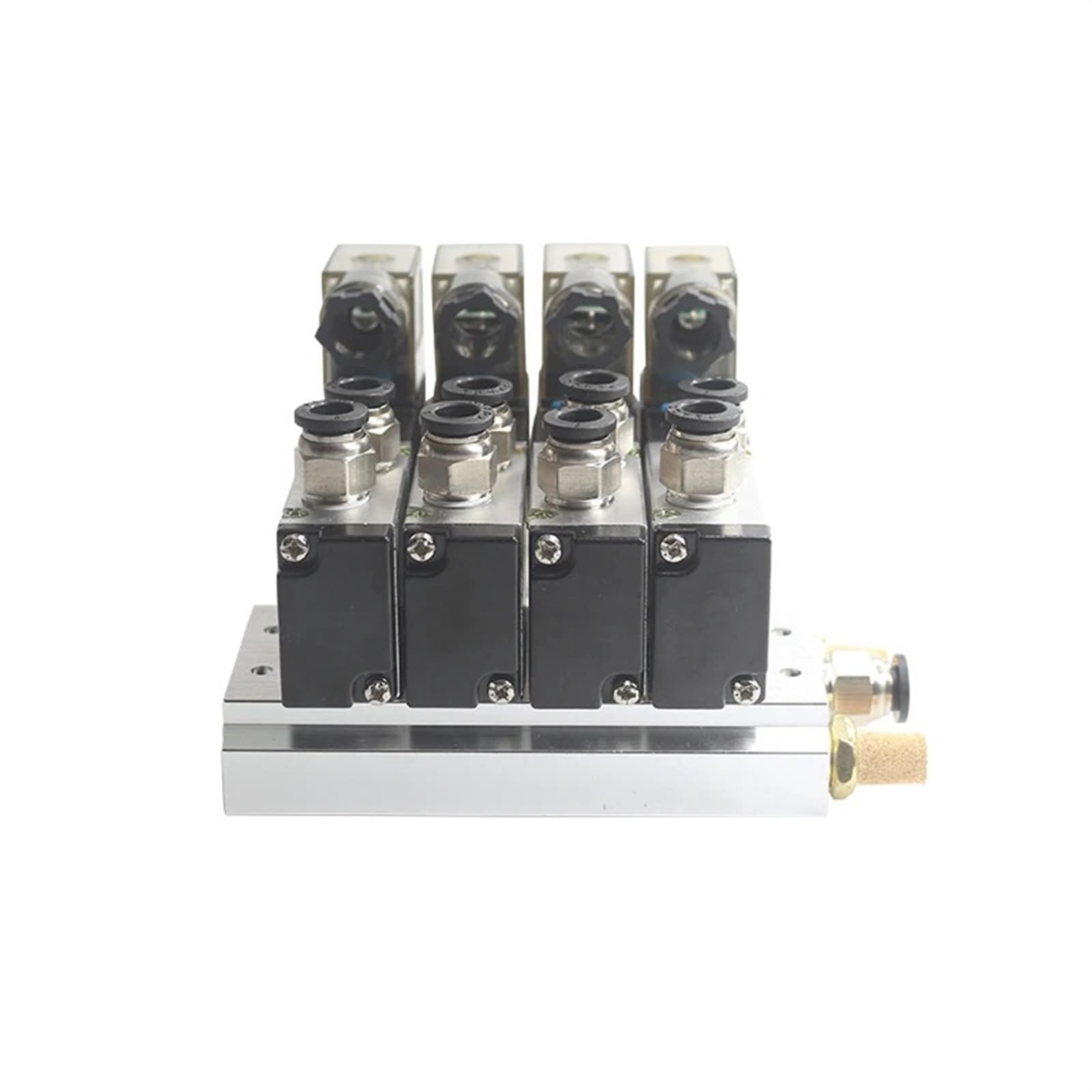 4v210-08 Vanne pneumatique à valeur de collecteur 5/2 Groupe d'électrovannes Vanne d'inversion de cylindre d'îlot de vanne Distributeur pneumatique 1 pièces(7 combinations,DC24V 8mm tube)