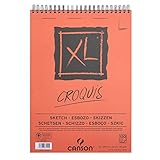 4 Stück Block A Skizzenblock, 120 Blatt Papier Zeichnung Spirale 90 g A3 Canson 787115