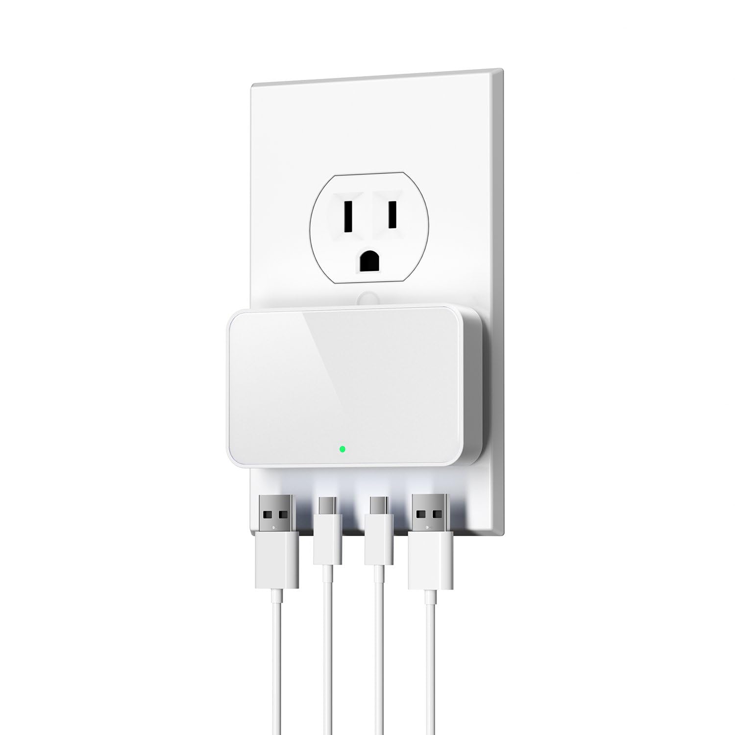 Bloque de cargador de pared USB de 30 W, enchufe de carga USB C plano ultra fino, adaptador de corriente USB plegable para iPad, iPhone 15/16, modelos Samsung, enchufe de salida de carga rápida de 30