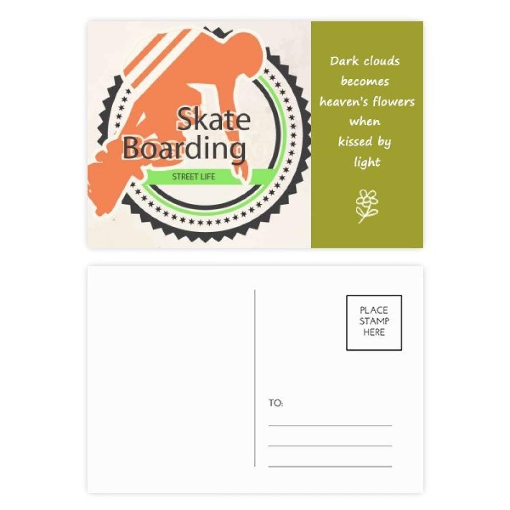 Skate boarding cartes postales illustrées pour passionnés de glisse