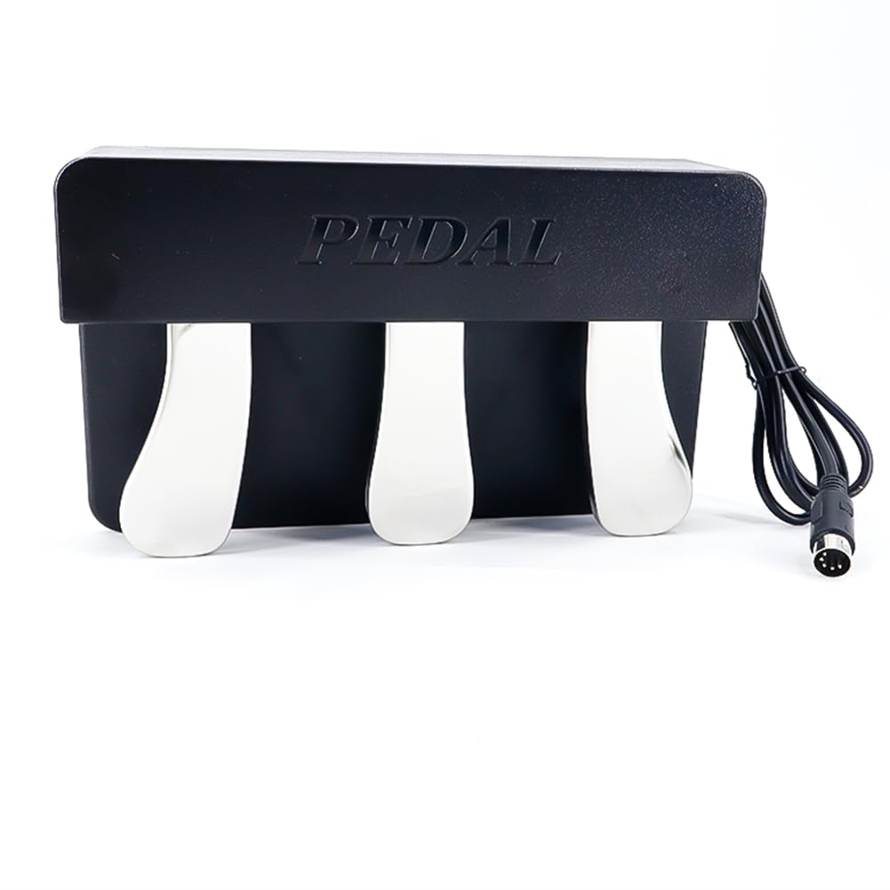Unidad de Pedal de 3 para Pianos Digitales Electrónicos, Pedal de Sostenuto Suave con Base Antideslizante.