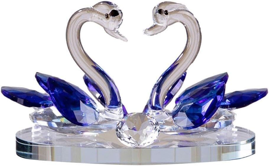 for Crystal for SWAN Figurine Collection Table Centerpiece Ornament, for Crystal Collectible Figurines for Christmas, Birthday, Party, Valentine's Day, Anniversary (Blue) - Image 2