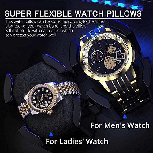 Arcticscorpion Watch Winder For 12 Storages, Wood Piano Paint Shell+ Extremely Silent Motors, With Soft Flexible Watch Pillow, Built-In Illumination (Pine Bark Pattern) #TOP5