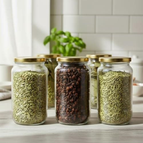 Image of ginoya brothers - Kitchen Glass Jar (4, 1000 Ml. Jar)