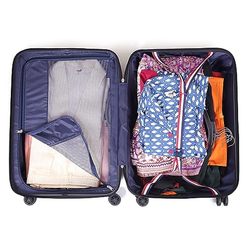 Image of Verage V-Lite Firestone Combo Set of 3 (Cabin + Medium + Large Check-in) Bold Black Hardsided Trolley Bags for Travel, Suitcases with Spinner Wheels, Anti-Theft Luggage (20 /24 /28 Inche)