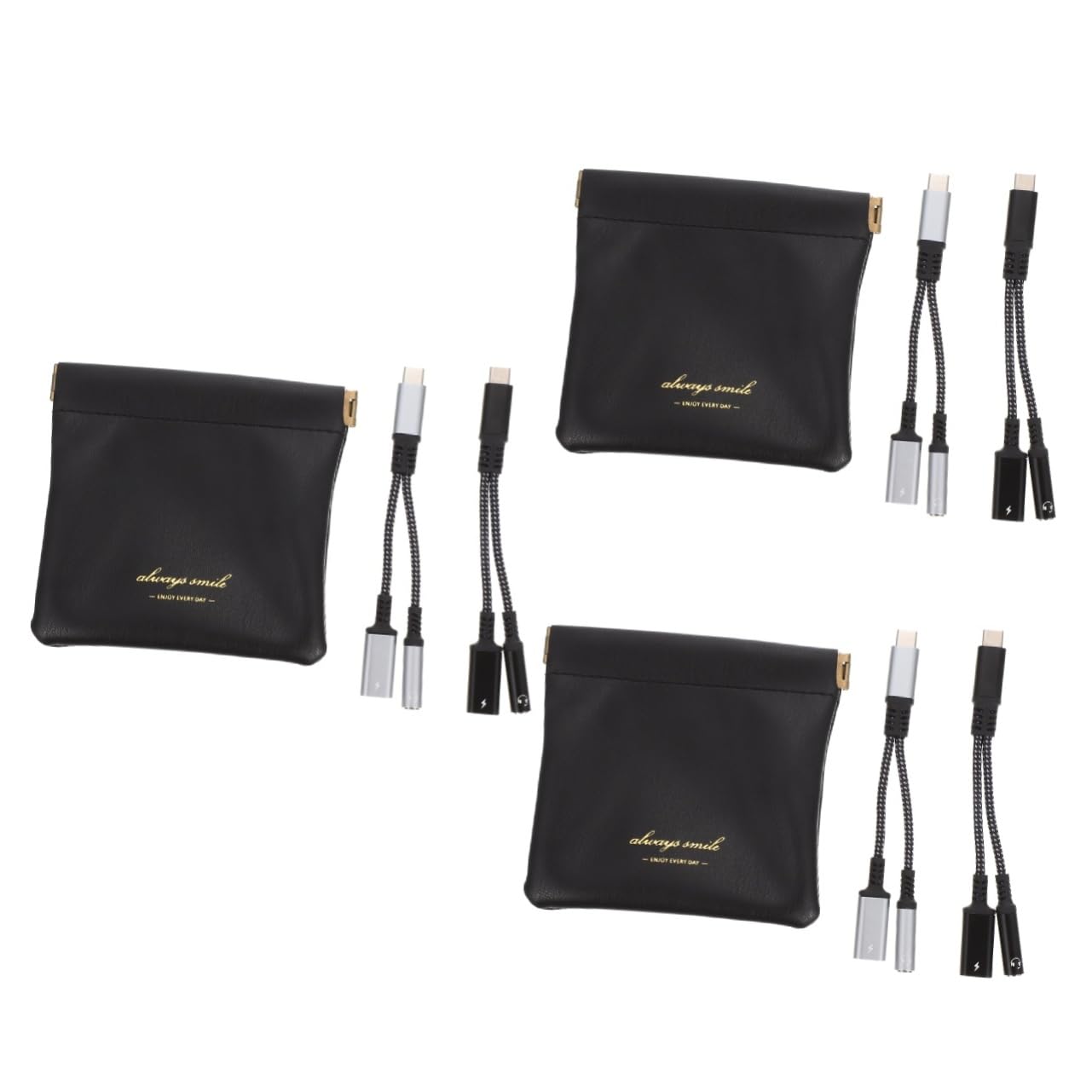Gadpiparty 3stücke USB c Adapter Mit Klinkenstecker Und Ladefunktion c Audio Adapter Für Headphones Und Gleichzeitiges Laden Kompatibel Mit Smartphones Und Tablets Leicht Und Tragbar