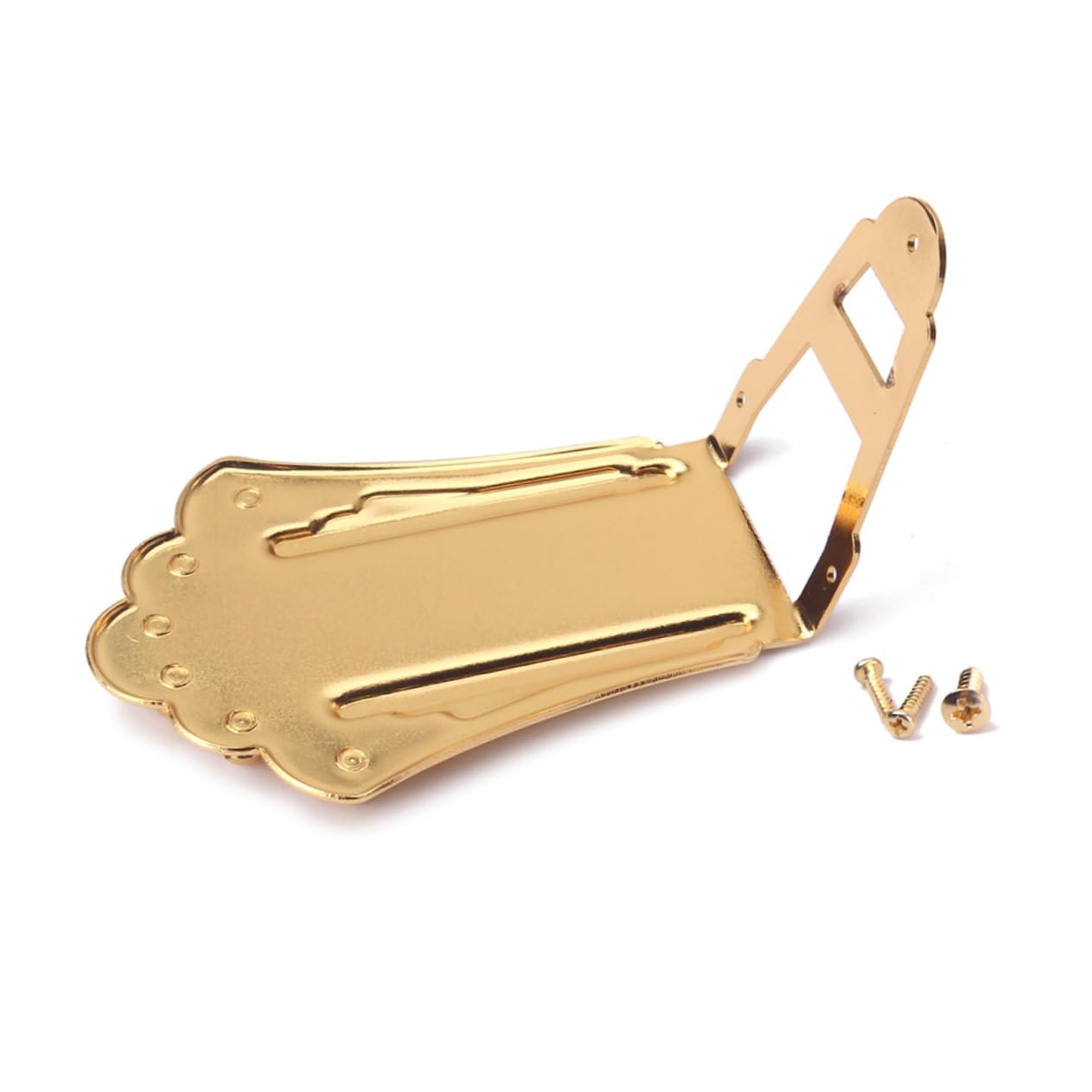 Toyvian Guitar Tremolo Tailpiece Metal Guitar Tailpiece for Jazz Archtop Screw Included