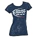 Bud Light Women's Navy Burnout Tee Shirt, Blue, Small
