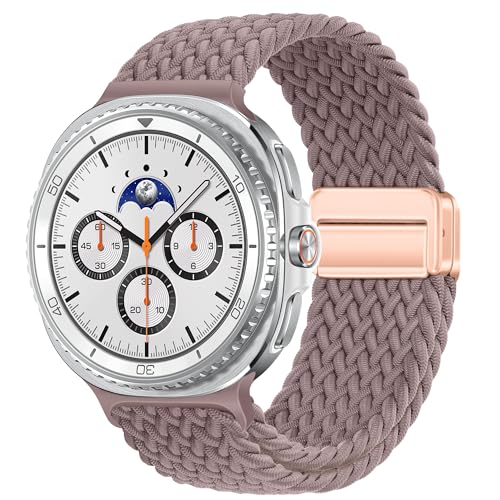 Image of XMUXI Compatible with Samsung Galaxy Watch 8 Strap 44mm 40mm Magnetic Nylon Replacement Bands for Galaxy Watch 8 Classic 46mm Straps Braided Sport Loop (No Watch)