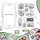 PandaHall City Poststempel PVC Reise Porto Muster Transparente Siegel Vintage Filmrahmen Klarer Stempel Für Kartenherstellung Dekoration DIY Kunsthandwerk