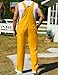 Yuanbang Overalls for Men Work Utility Coveralls Fashion Bib Romper Jumpsuit with Zipper(Yellow,M)