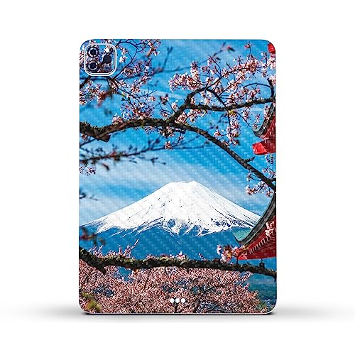 Image of MightySkins Carbon Fiber Skin Compatible With Apple iPad Pro 11 inch M2 4th Gen (2022) Full Wrap Kit - Overlooking Fuji | Protective, Durable Textured Carbon Fiber Finish | Easy To Apply | Made in the USA