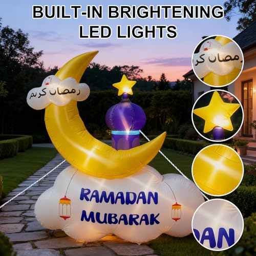 Save 6ft Ramadan Moon Inflatable Decor with Coupon - Image 4
