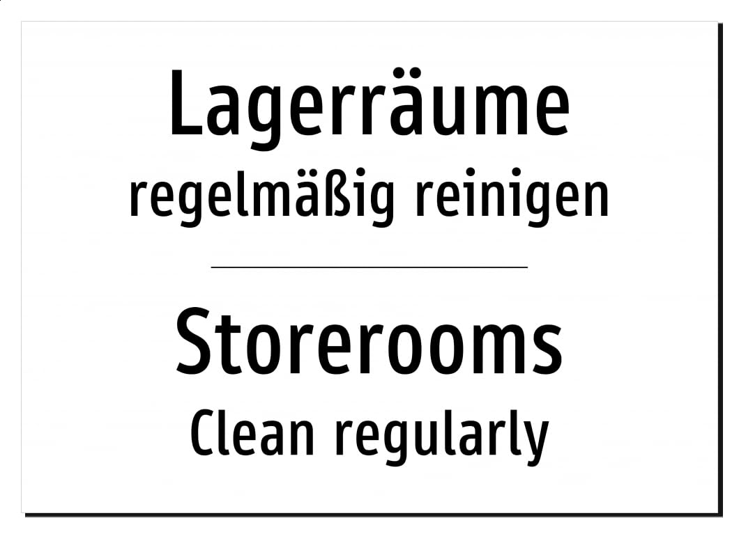 60878-DEEN-T-07 | Lagerräume/Storerooms Schild zweisprachig Deutsch