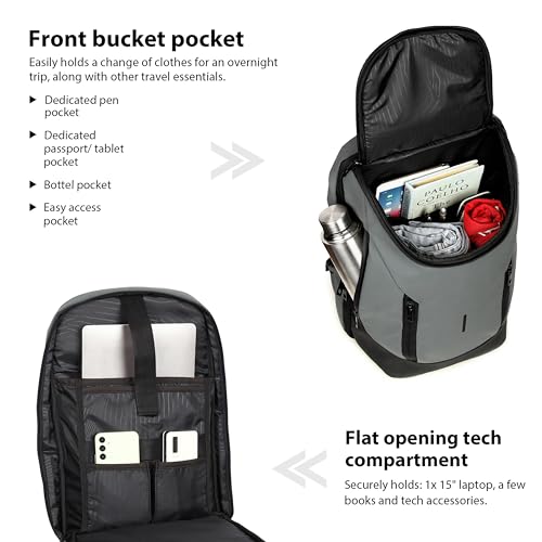 Image of Wesley Rover Pro Series Smart Tech Anti-Theft Laptop Backpack With USB-A & C Type Charging, Internal Organiser Water-Resistant Scratch-Resistant /Business /College /Office bag fits laptop upto 16 inch