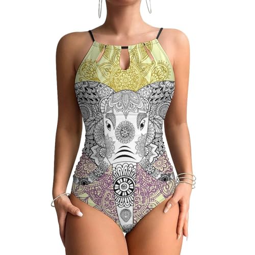 Monokini beachwear Fleur d'éléphant pour journées plage et piscine