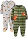 Produktbild Simple Joys by Carter's 2-Pack Fleece Footed Sleep Play Infant-and-Toddler-Sleepers, Tiger/Tiere, 0-3 Monate, 2er-Pack