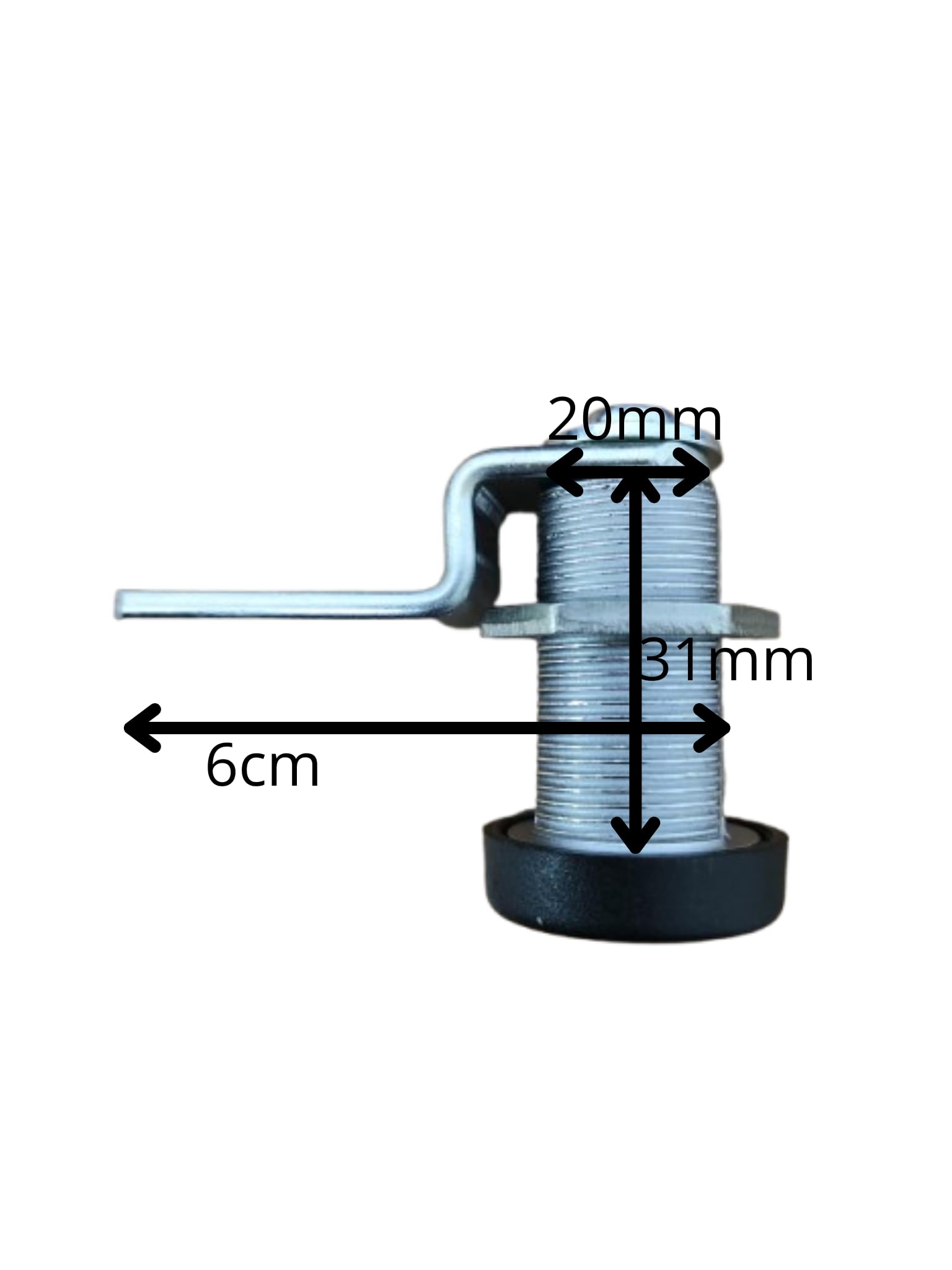CR-MOESANCO® Cerradura de Seguridad Cilíndrica de Acero Inoxidable para Buzón, Baúl de Caravana, Cofre de Autocaravana, Armario con 2 Llaves