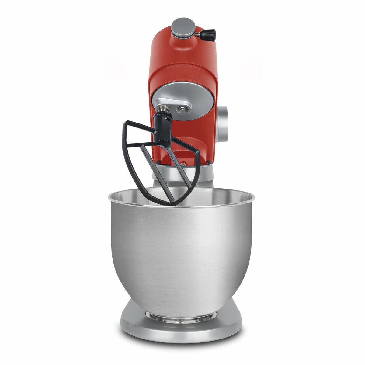 H.Koenig Robot Pétrin Professionnel Multifonctions 5L KM124 Inox rouge mat Puissant 800W, Robot Cuisine Pâtissier Pétrin 8 vitesses, Fouet, Batteur, Crochet, Pétrisseur, Couvercle anti-éclaboussure