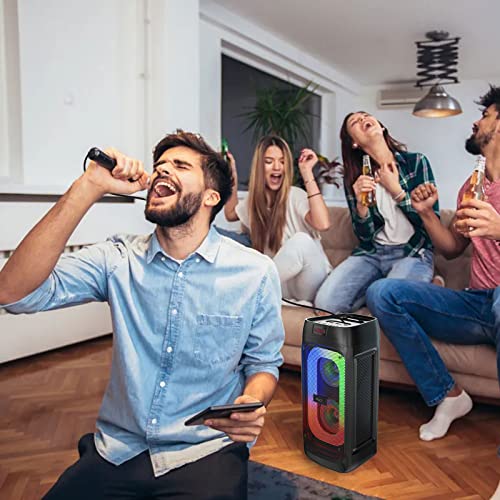 Mkt Karaoke Machine For Kids & Adults With Microphone, Portable Bluetooth Singing Speaker, Mini Karaoke System For Girls With Colorful Led Lights, Rechargeable Battery, Support Tws/Aux/Tf/Usb/Fm #TOP7
