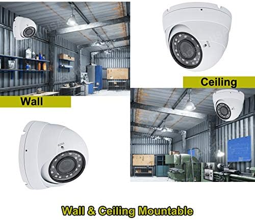 Miniatura 6 de Evertech Cámara de seguridad domo HD 1080p de metal resistente a la intemperie, carcasa de 2.8  0.472 in, lente de zoom variable de gran angular