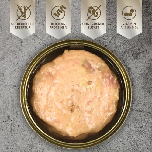 Lecker.Pet® | 6 x 400 g Luna's 100% Huhn und Pute Hunde Nassfutter | Hochwertiges Hundefutter | Natürlich & ohne Zusatzstoffe | Reich an Proteinen & Mineralien | Glutenfrei & ohne Zuckerzusatz