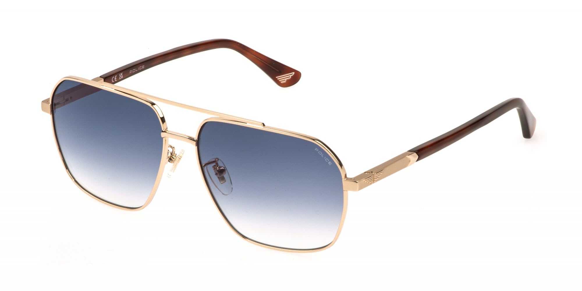 SUNGLASSES POLICE - MAT: Stainless steel_C: SHINY TOTAL ROSE GOLD D: 150x14 / Male Cura della persona e salute