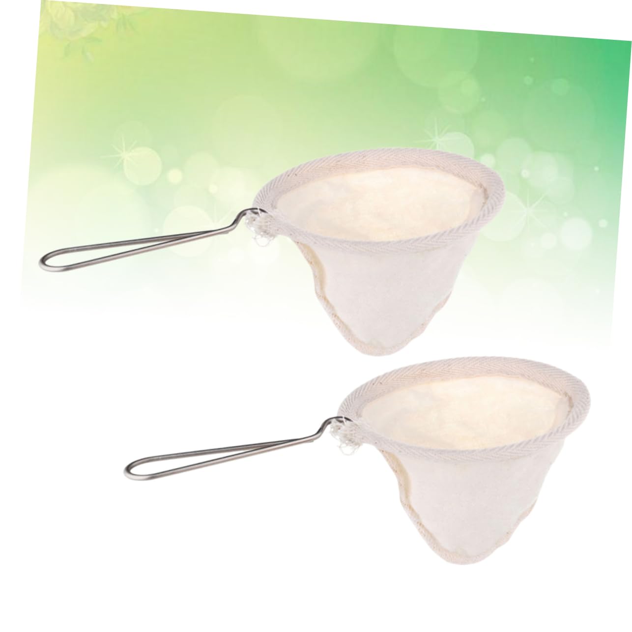 Mikinona 2pcs Coffee Strainer Reusable Stainless Steel Infuser Handle for Brewing Clarity and Flavor Extraction Coffee Shops