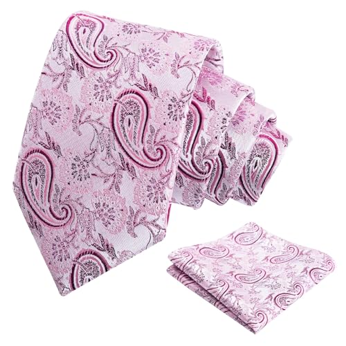 Image of Alizeal Mens 3 Pcs Long Sleeve Shirts Set | Pocket Square Necktie Perfect for Weddings Business Daily Wear