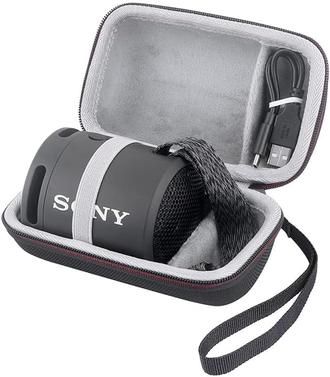 Image of VERTUS Ethylene Vinyl Acetate (Eva) Speaker Carrying Storage Bag Case Cover for Sony SRS-XB100 Wireless Bluetooth Portable Travel Speaker (Hard|Black)
