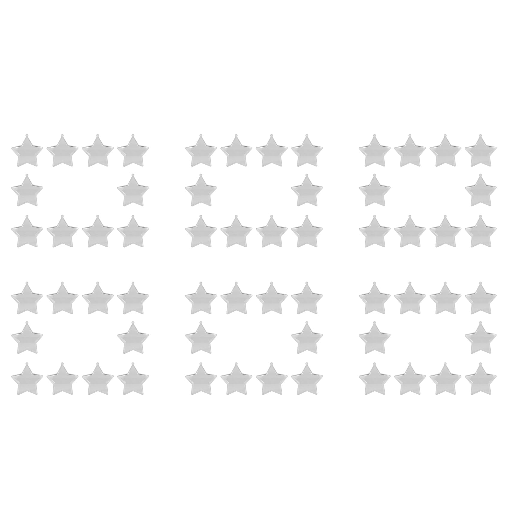 Hndhbfgrt 60 Sets 80mm DIY Fillable Balls Clear Plastic Ornaments Balls Christmas Tree Ornament Bauble Party Supplies (Star Shape)