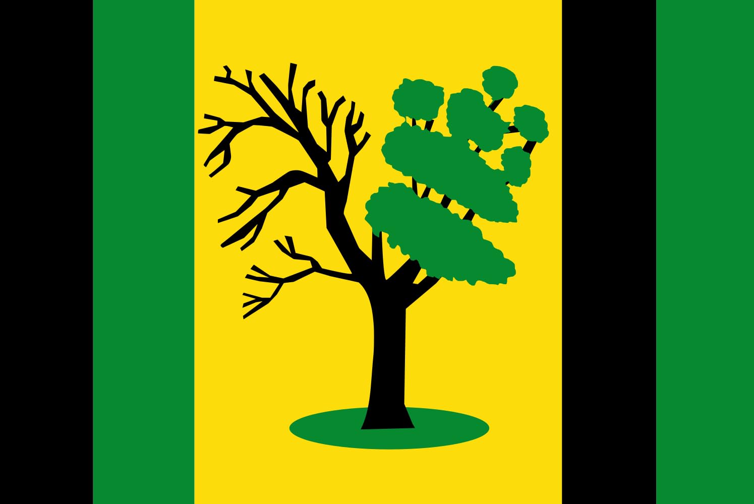Drapeau large Hauwert dorpsvlag pour mât et paysage extérieur