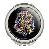 GRAPHICS & MORE Harry Potter Hogwarts Floral Crest Compact Travel Purse Handbag...