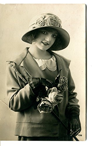 1926 Fotografia Signorina fiori Siracusa FP B/N VG ANIM Cartolina Postale
