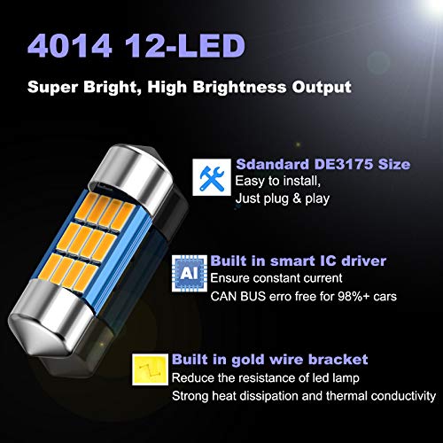 XINYANG 2PCS DE3175 Bombillas LED para Auto Moradas miniatura 5