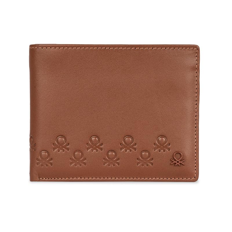 Men RFID Protected Erlach Passcase Wallet - Tan, No. of Card Slot: 12 | Embossed Passcase Wallet with Side Closure | Leather-image-40