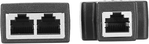 Miniatura 6 de 2 adaptadores de cable Ethernet, 1 a 2 RJ45 hembra LAN Ethernet Splitter Cable adaptador adaptador RJ45 acoplador RJ45 extensor Ethernet Plug & Play