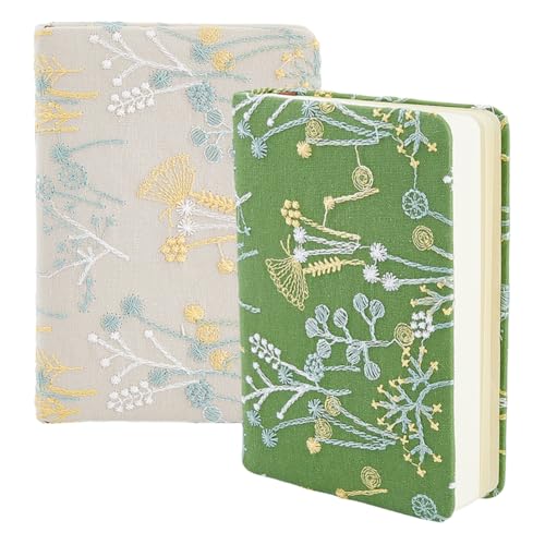 Regalo de oficina y escuela SUPERFINDINGS: dos cuadernos de bolsillo florales de tela