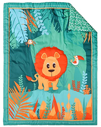 Couverture pour bébé lion de la jungle | Cadeau de naissance mixte couette berceau - 3