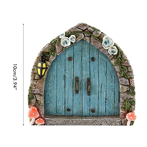 FITBEST Fairy Door and Windows for Trees Fairy Tree in The Dark Yard Art Sculpture Decoration for Kids Room Wall and Trees Outdoor - Image 2