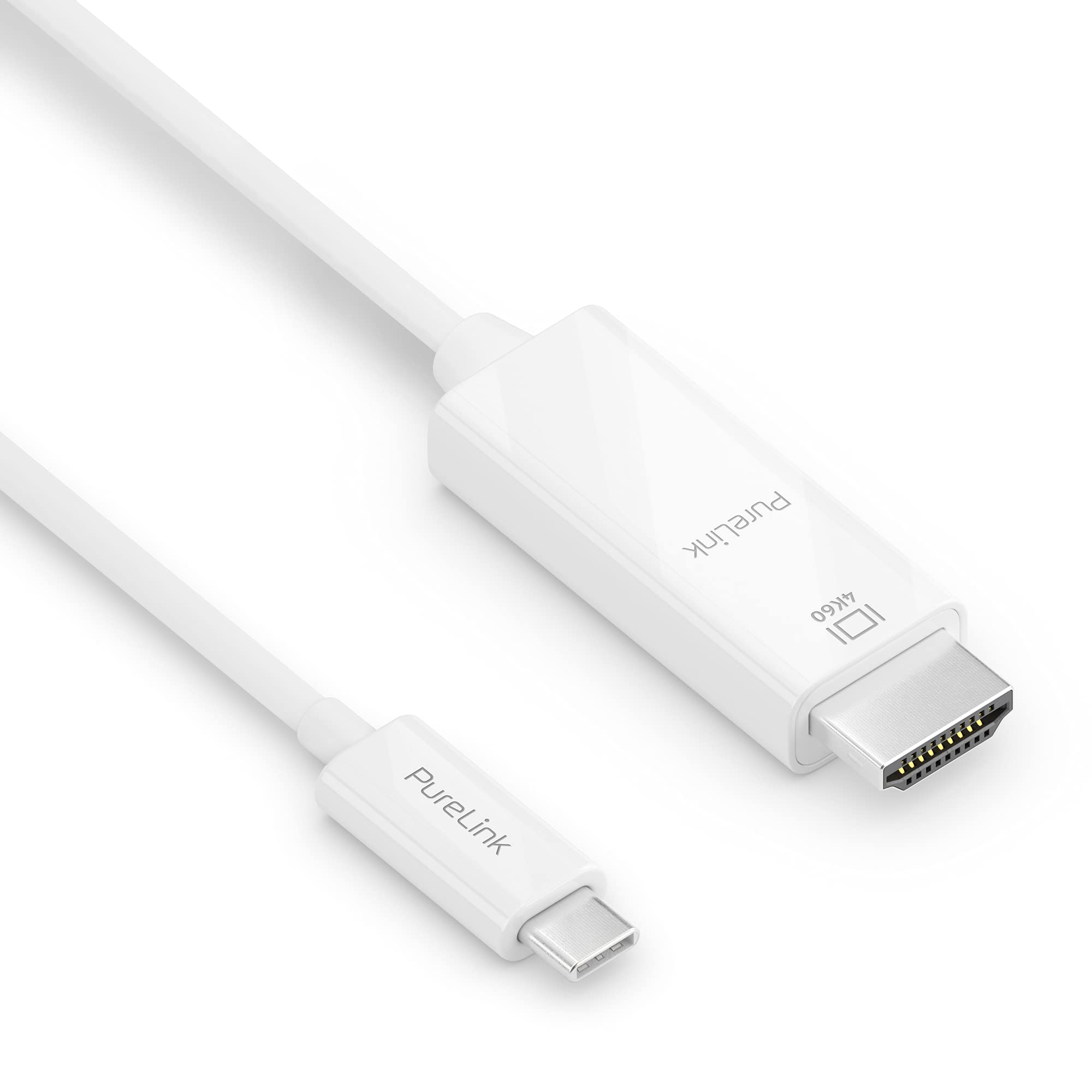 PureLink Cavo HDMI da USB-C a High Speed 4K Ultra HD 60Hz, contatti dorati, 1 m, bianco