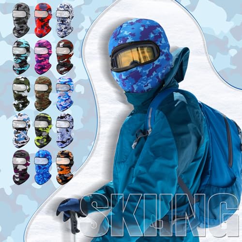 Image of Vicenpal 30 Pcs Balaclava Ski Mask Full Face Cover Neck Gaiter UV Sun Protection for Outdoor Sports Cycling Bandana