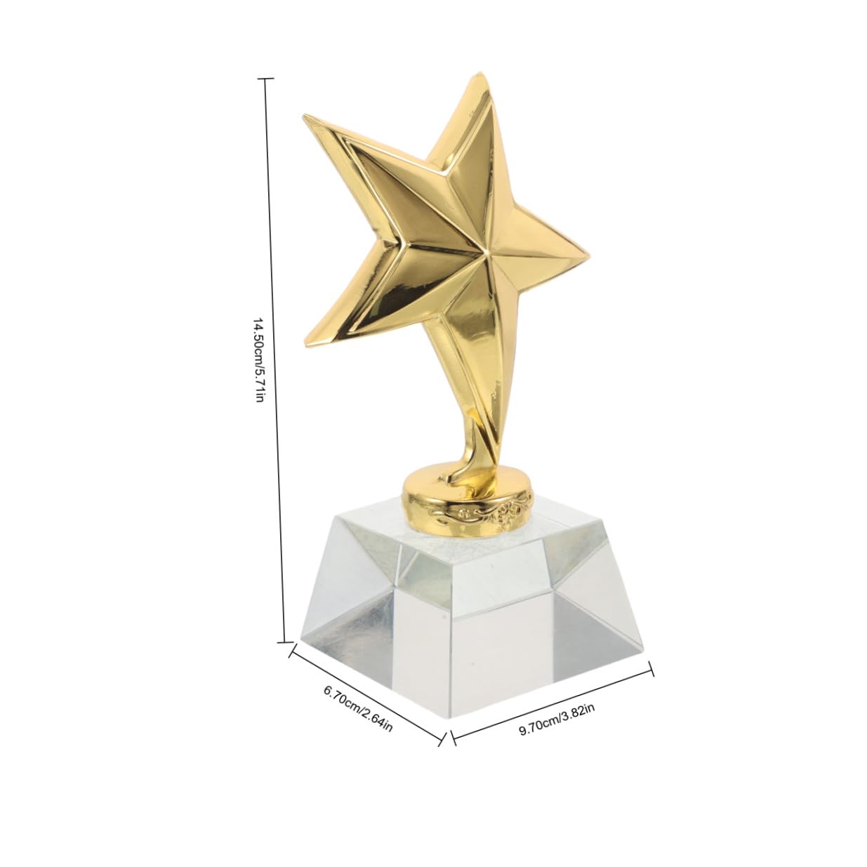 Kristall Stern Trophäe Kleine Auszeichnung Metall und Kristall Vielseitiger Preis für Schüler Tanzwettbewerb Sportveranstaltungen und Partys Mini Gewinner Pokal Souvenir