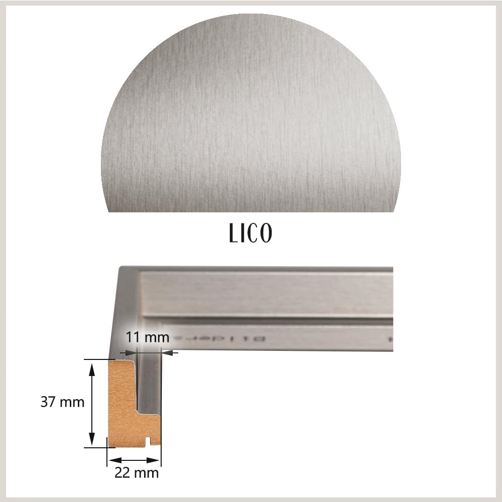 Haak Cornice per giunti ombreggiati Lico, 60 x 100 cm, in acciaio inox