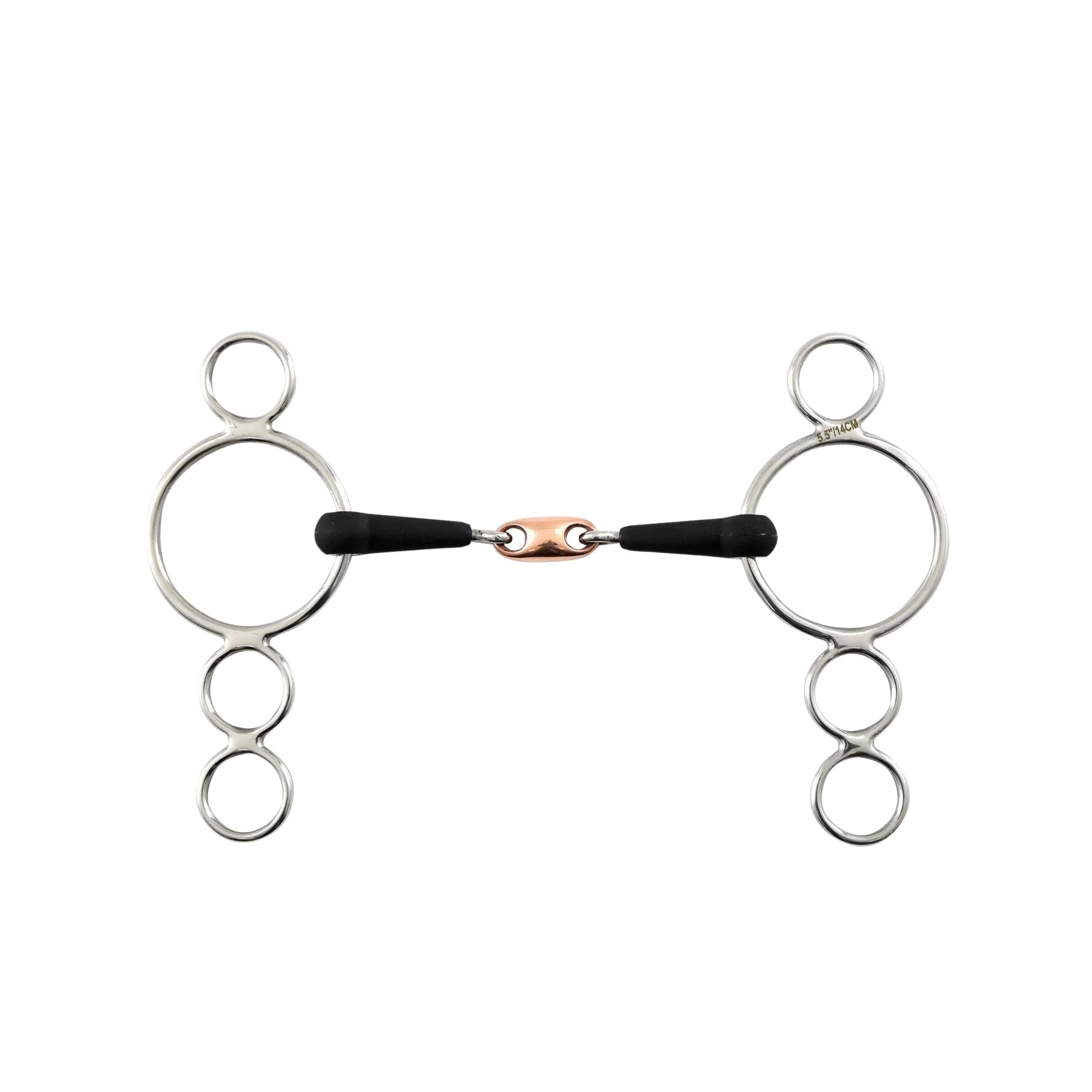 Premier Equine Gebiss Pessoa mit 4 Gummiringen