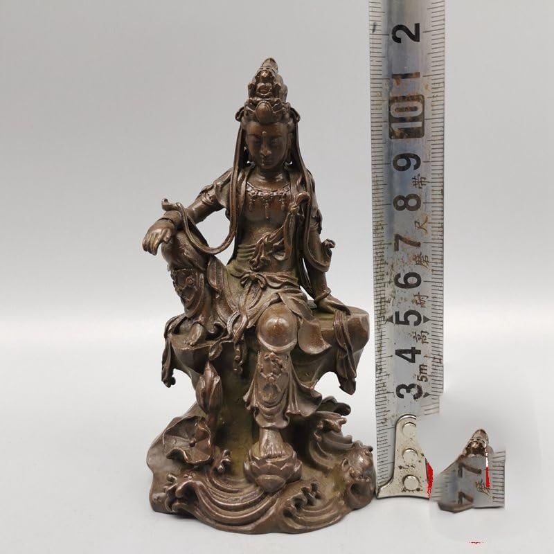 獅子乗観自在　獅子　観音菩薩　高さ21㎝　仏教菩薩　置物　魔除け Amazon｜自在観音 観音菩薩 仏像 铜製 高11.5cm 観世音菩薩 観