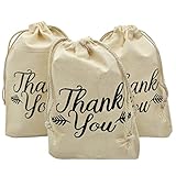 Sanrich Thank You Drawstring Bags 4x6 inch for Party Favor 20 Pack Gift Goodies Bags (4x6)