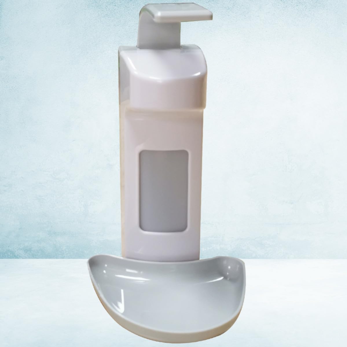 CLISPEED Dispensador de Jabón Líquido Manual de 500ml para Montaje en Pared, Acero Inoxidable y Abs, Diseño Moderno Adecuado para Oficina y Ducha